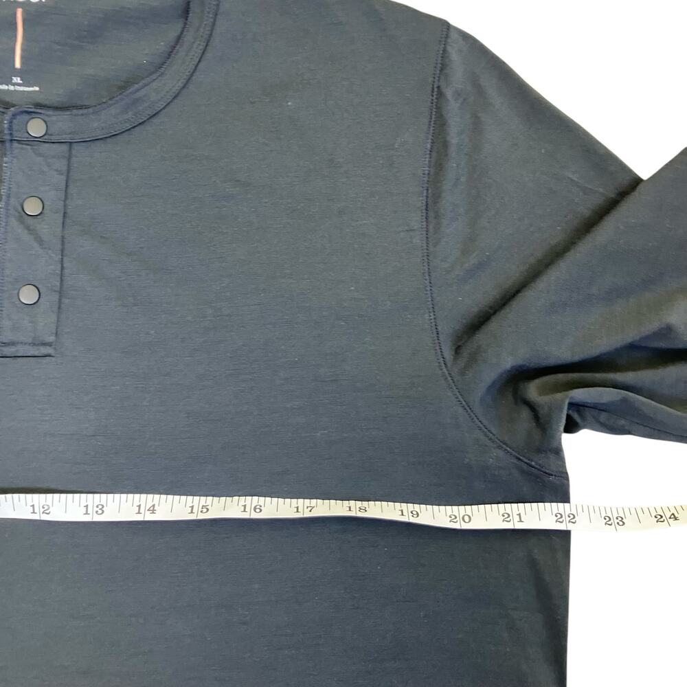 Proof by Huckberry Mens Sz XL 72 Hour Merino Wool Henley Black Base Layer Shirt - Picture 9 of 16